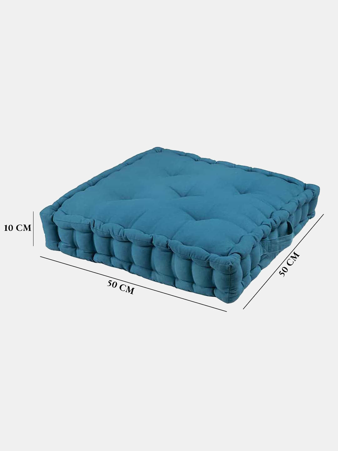 Blanc9 Set of 2 Peacock Blue & Light Grey Matlas Floor Cushion