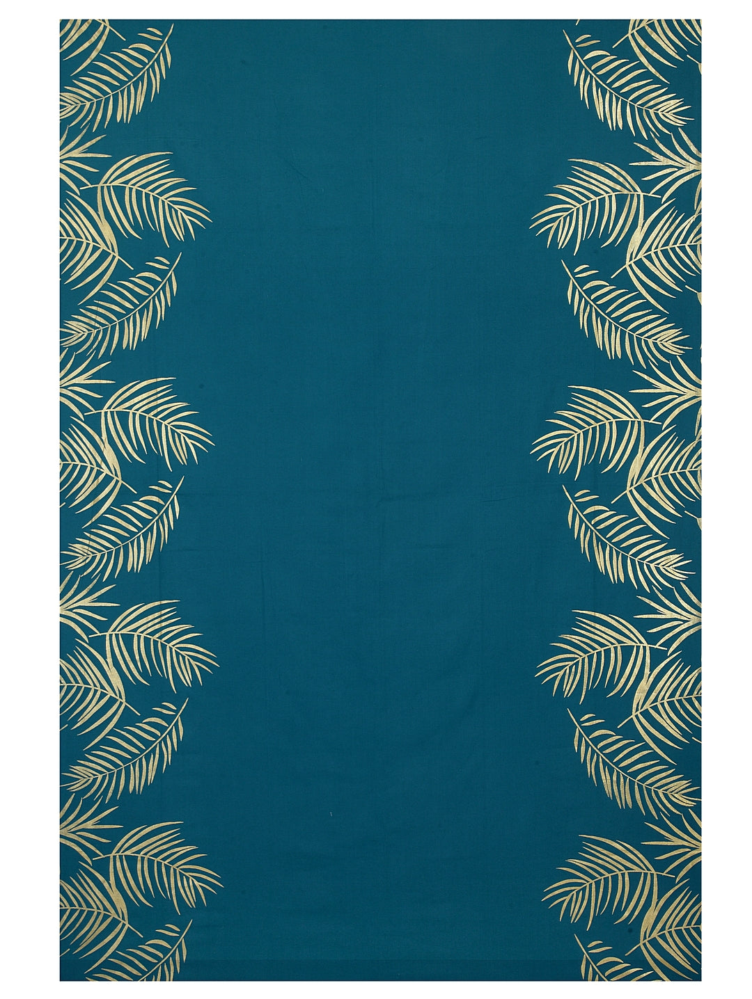 Gold Foil Palm Leaf Printed Table Cloth