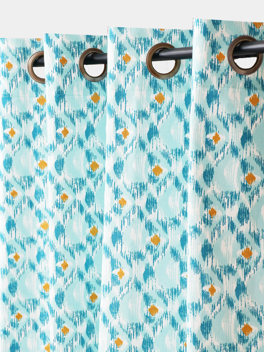 Blue Ocean Ikat Cotton Long Door Curtain