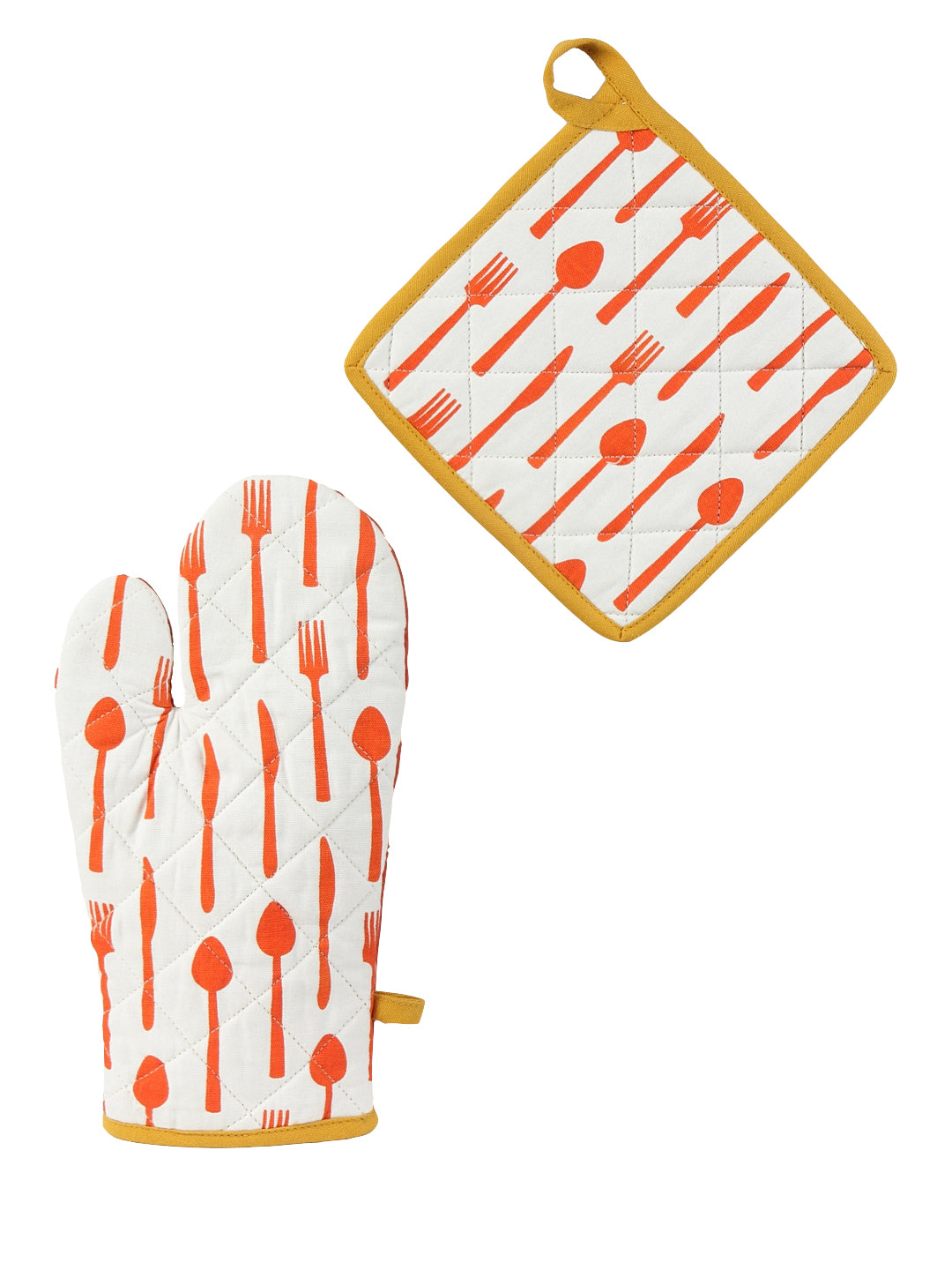 Bon-Appetit Barbeque- Set of Oven Mitt & Potholder