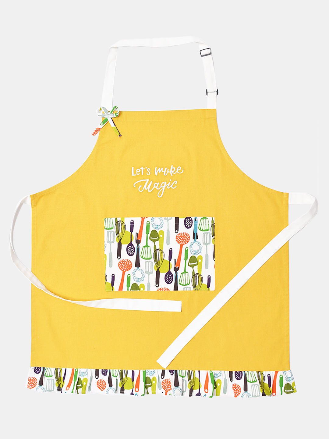 Blanc9 Let's Make Magic Yellow Printed Apron