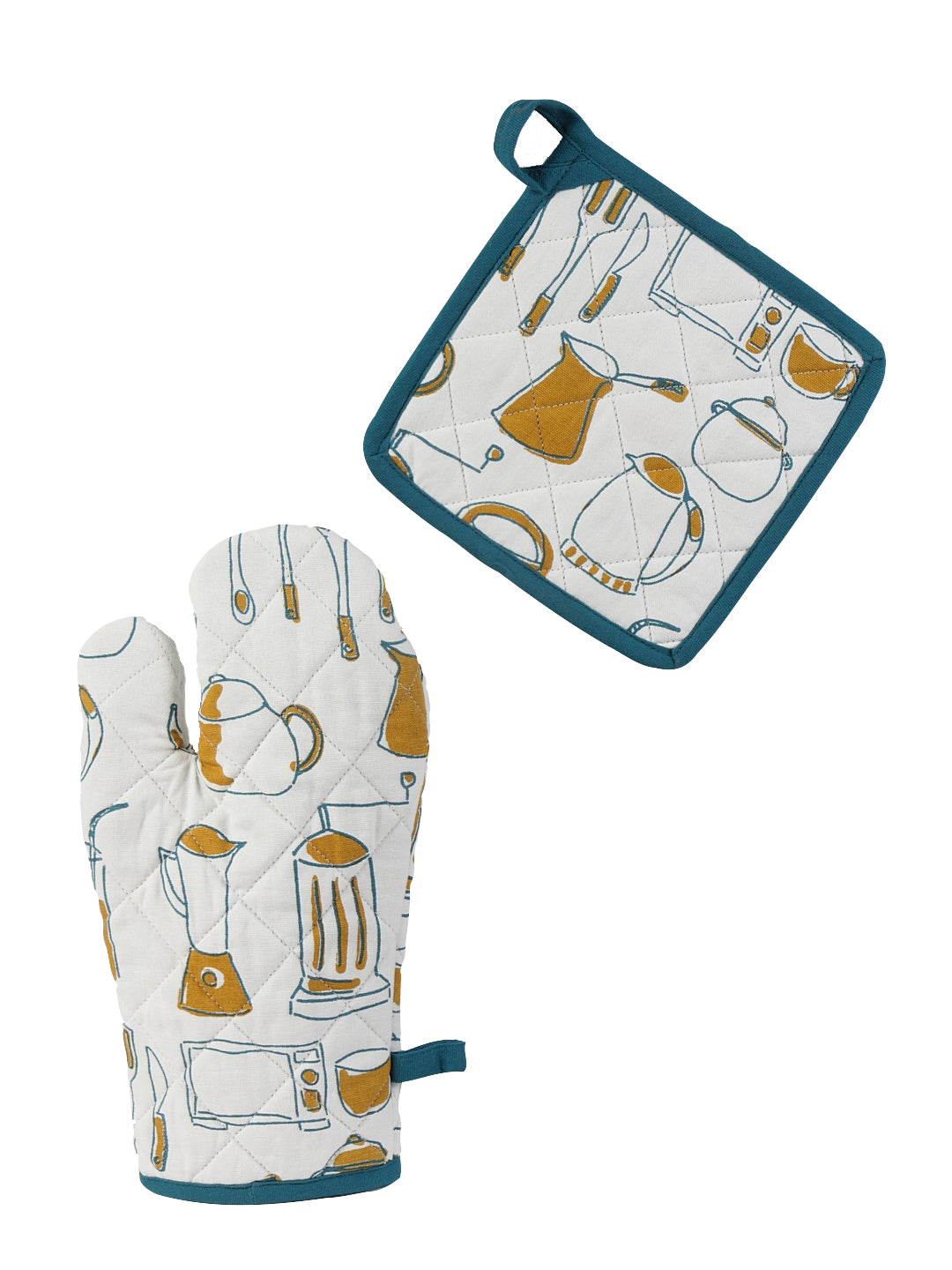 Snack Time Printed Oven Mitt & Potholder