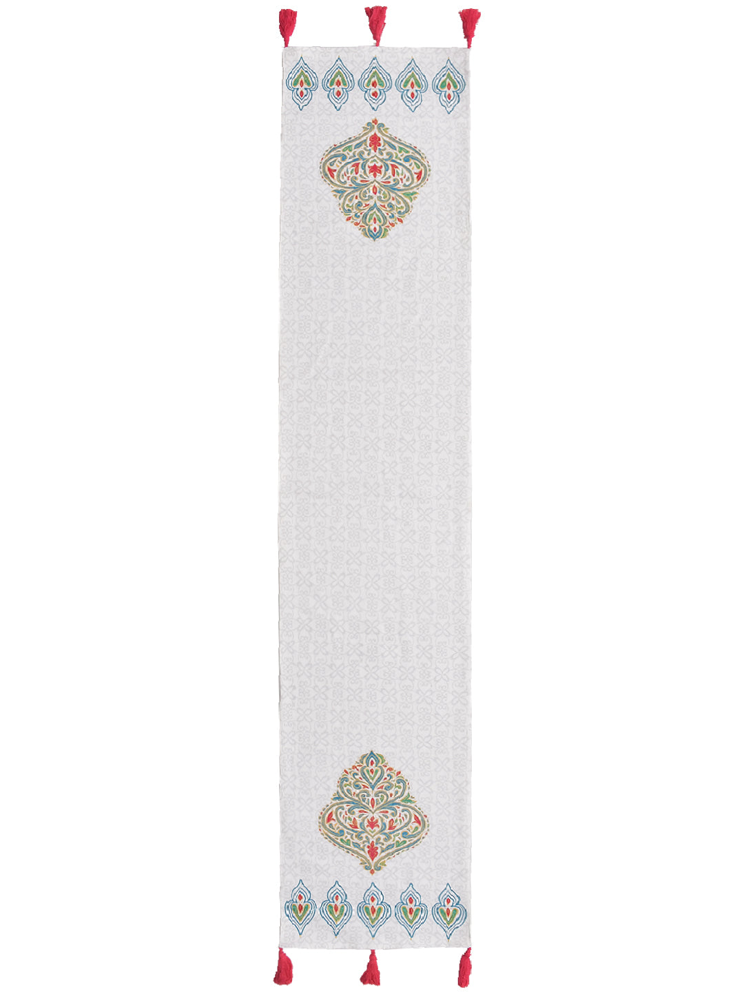 Blanc9 Rounak 100% Cotton Multicoloured 4/6 Seater Table Runner