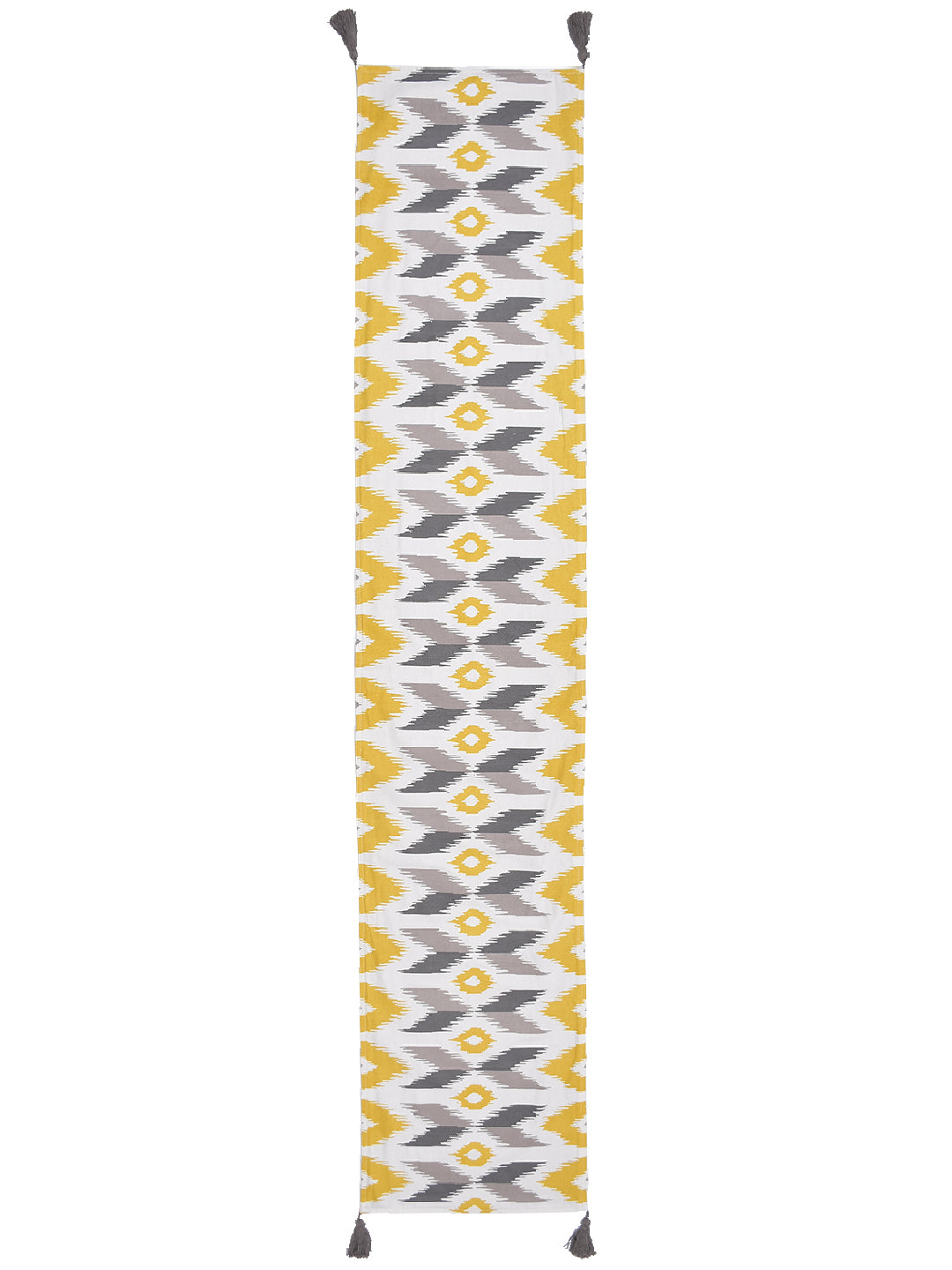 Blanc9 Jalsa 100% Cotton Yellow 4/6 Seater Table Runner