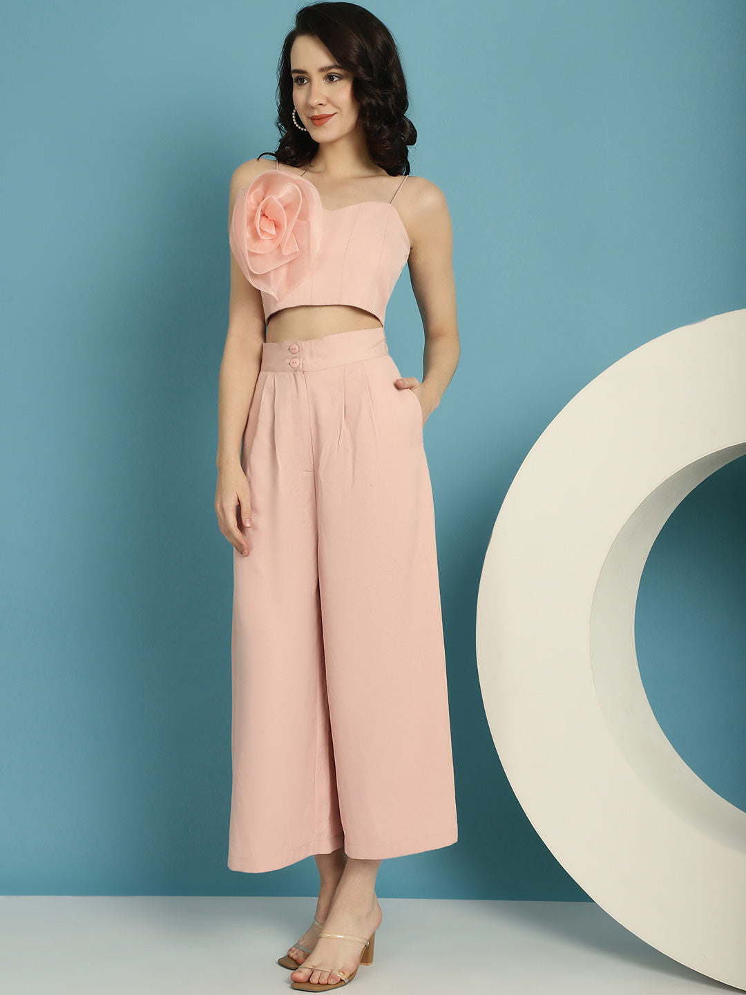 BLANC9-Ruffled-Organza-Top-With-Trousers-B9ST137