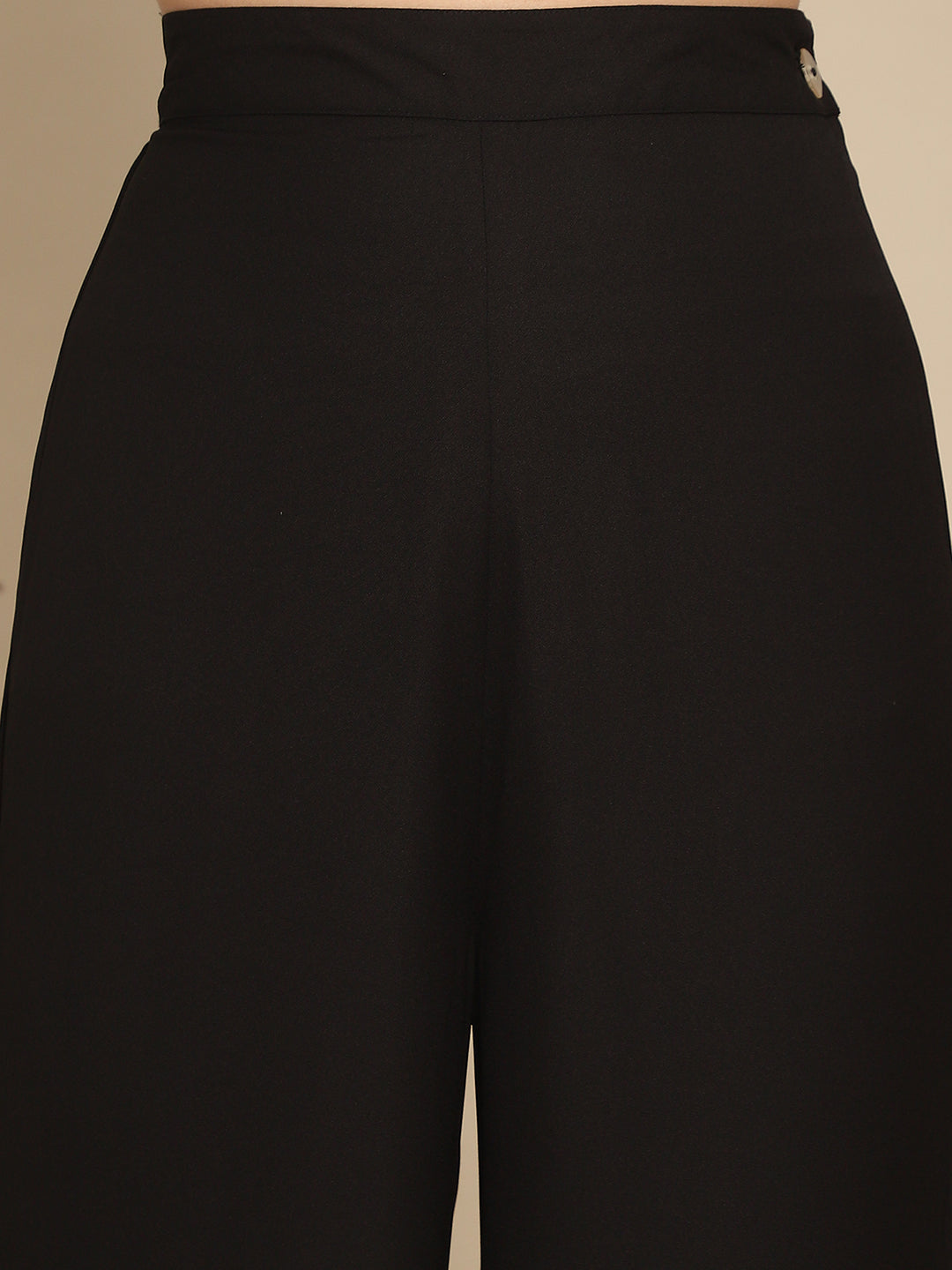 BLANC9 Black Sequins Wrap Top With Trouser-B9ST169