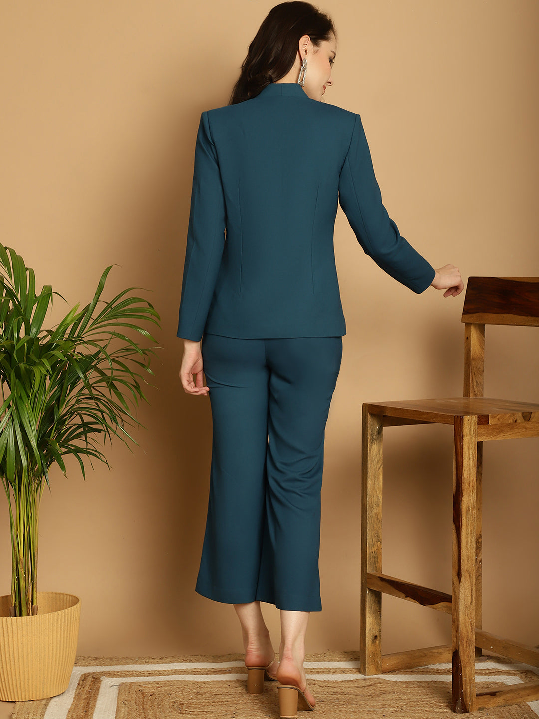 BLANC9 Trapeze Neck Top With Trouser-B9ST164