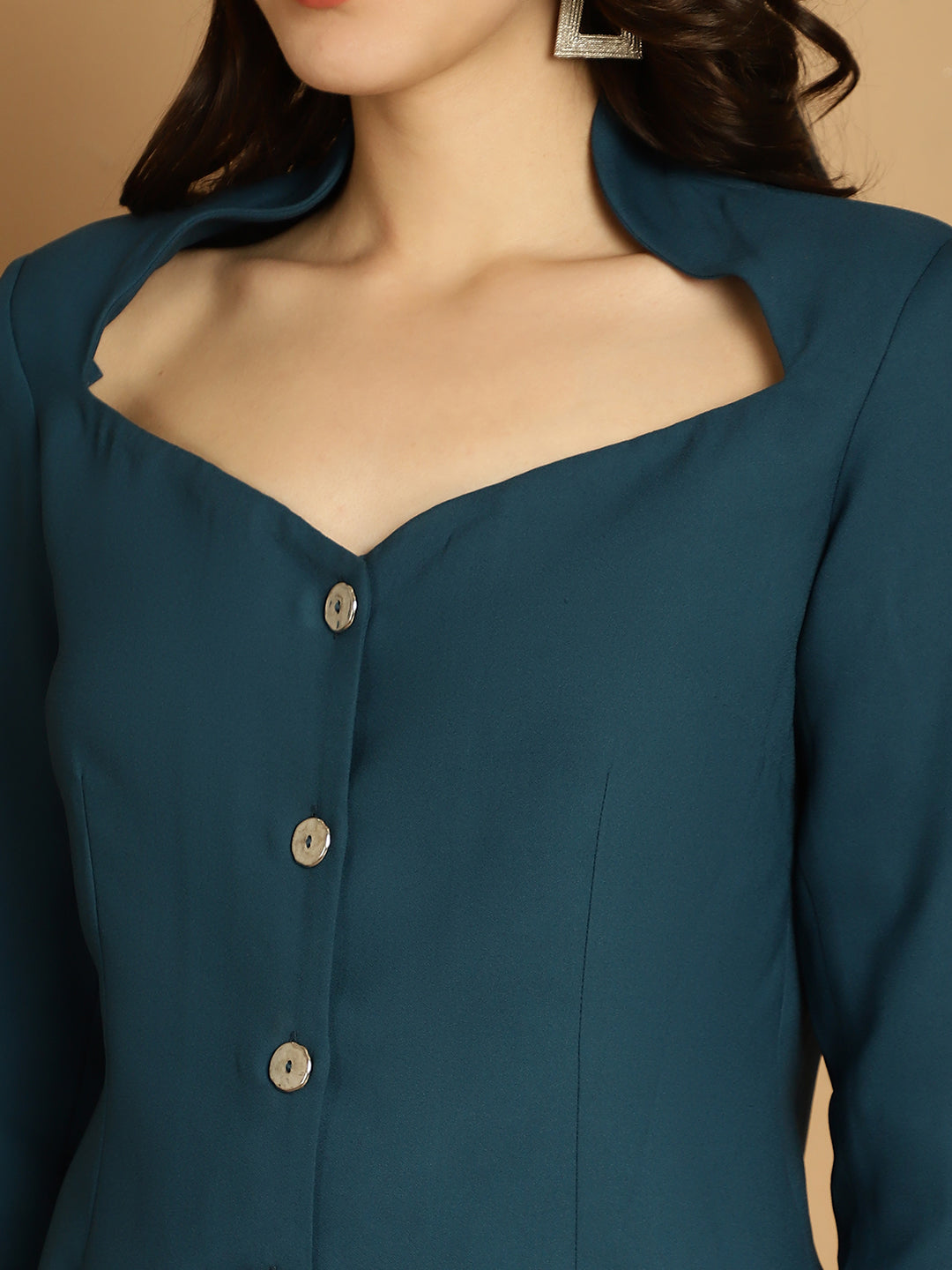 BLANC9 Trapeze Neck Top With Trouser-B9ST164
