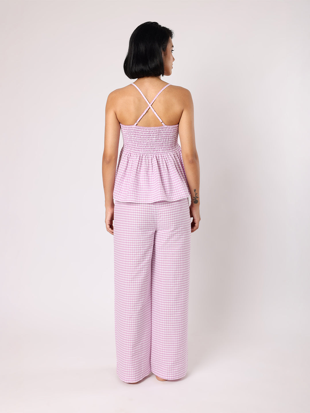 Lilac Strappy Top With Pyjama Nightwear