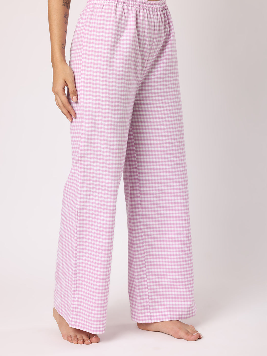 Lilac Strappy Top With Pyjama Nightwear