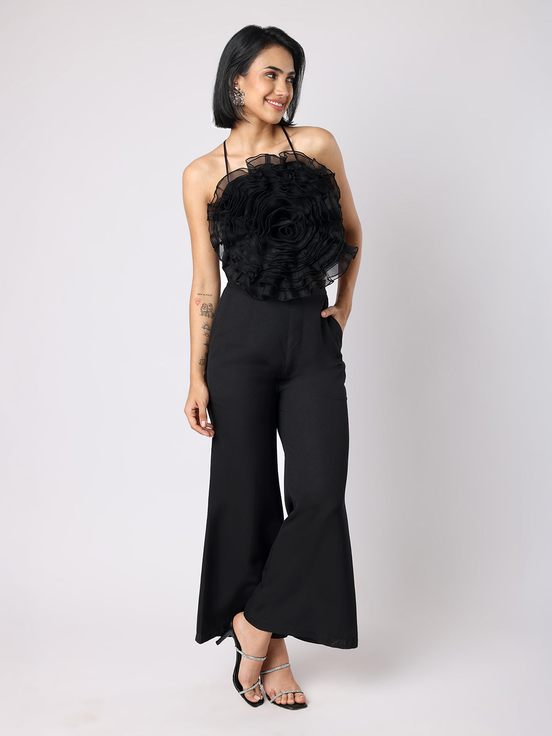 Black Statement Rose Co-ord Set