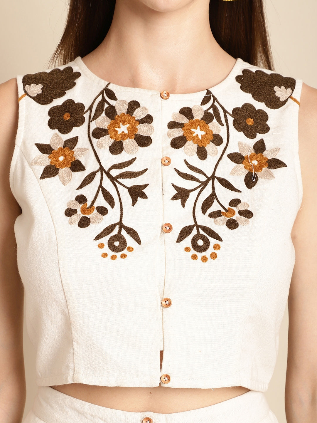 Blanc9 Beige Co-Ord Set With Shorts-B9ST132