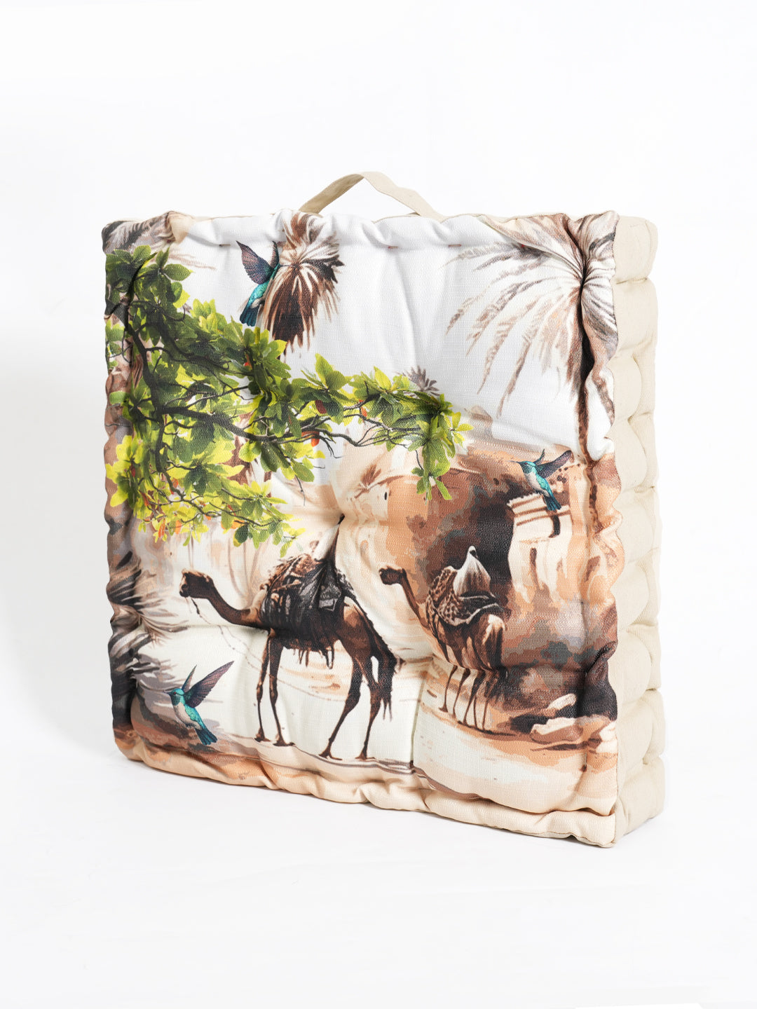 Blanc9BeigeDigitallyPrintedFloorCushion