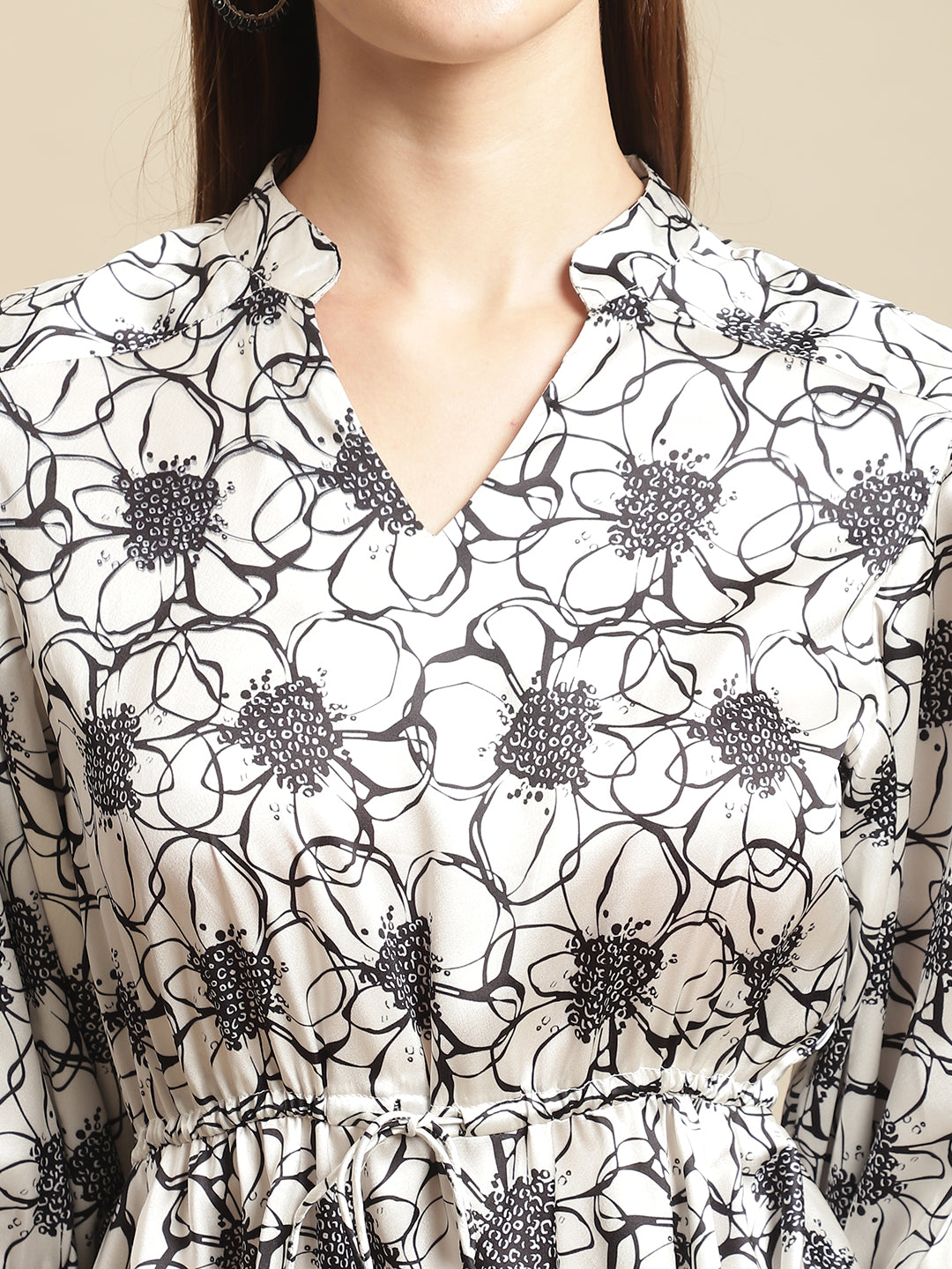 Blanc9 Bell Bottom Trouser With Flower Printed Top Co-Ord Set-B9ST97