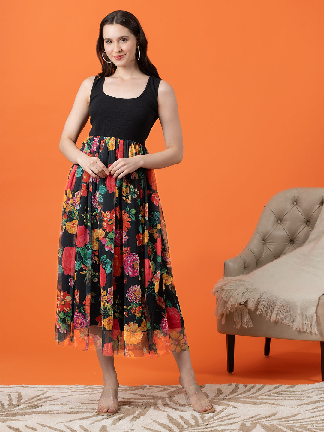 Blanc9BlackDresswithMulti-FloralMesh-1