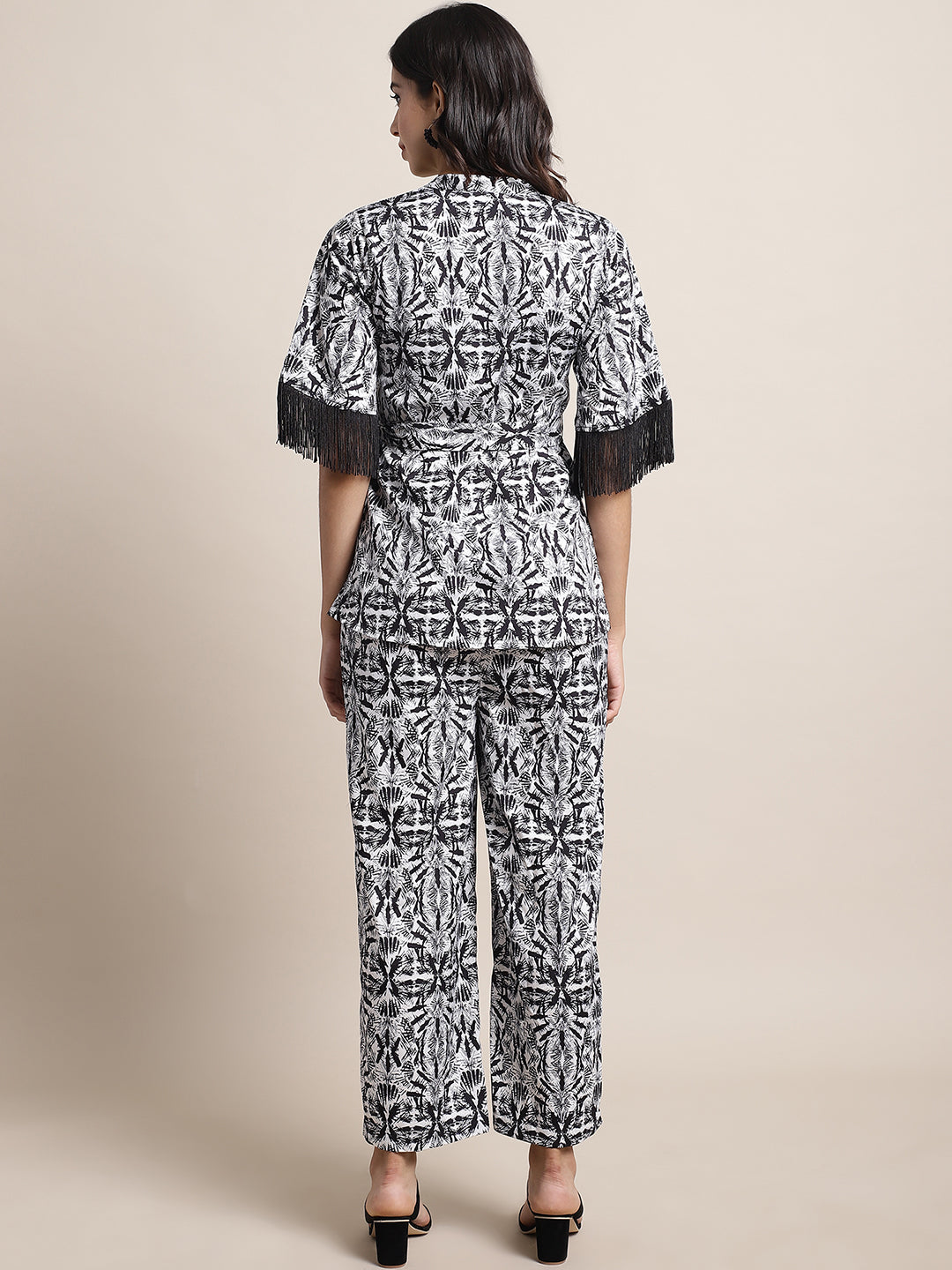 Blanc9 Black Fringed Lace Co-Ord