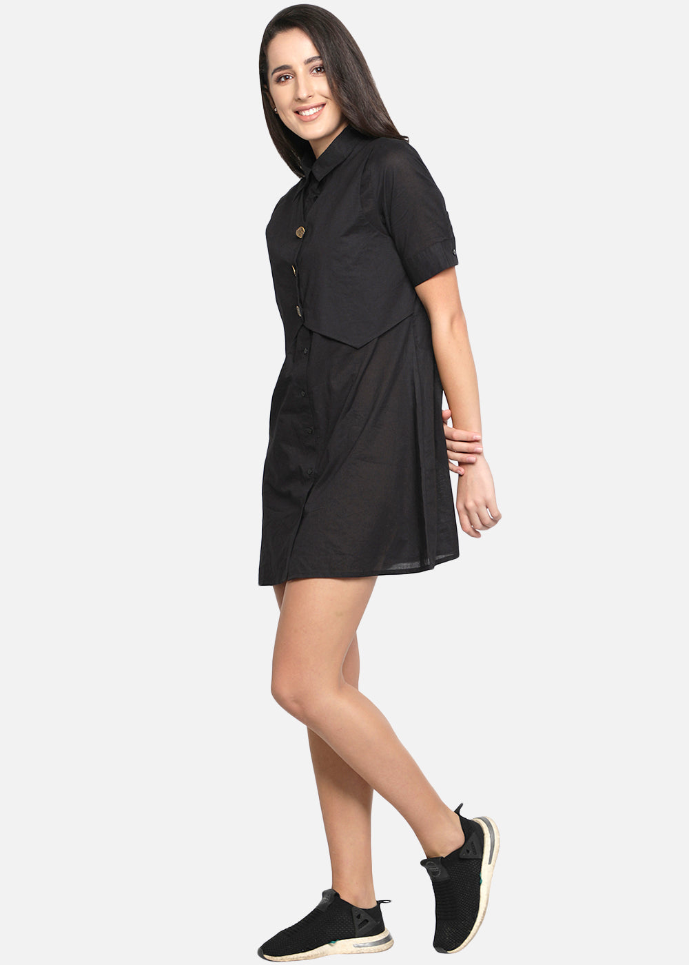 Blanc9 Black Waistcoat Dress