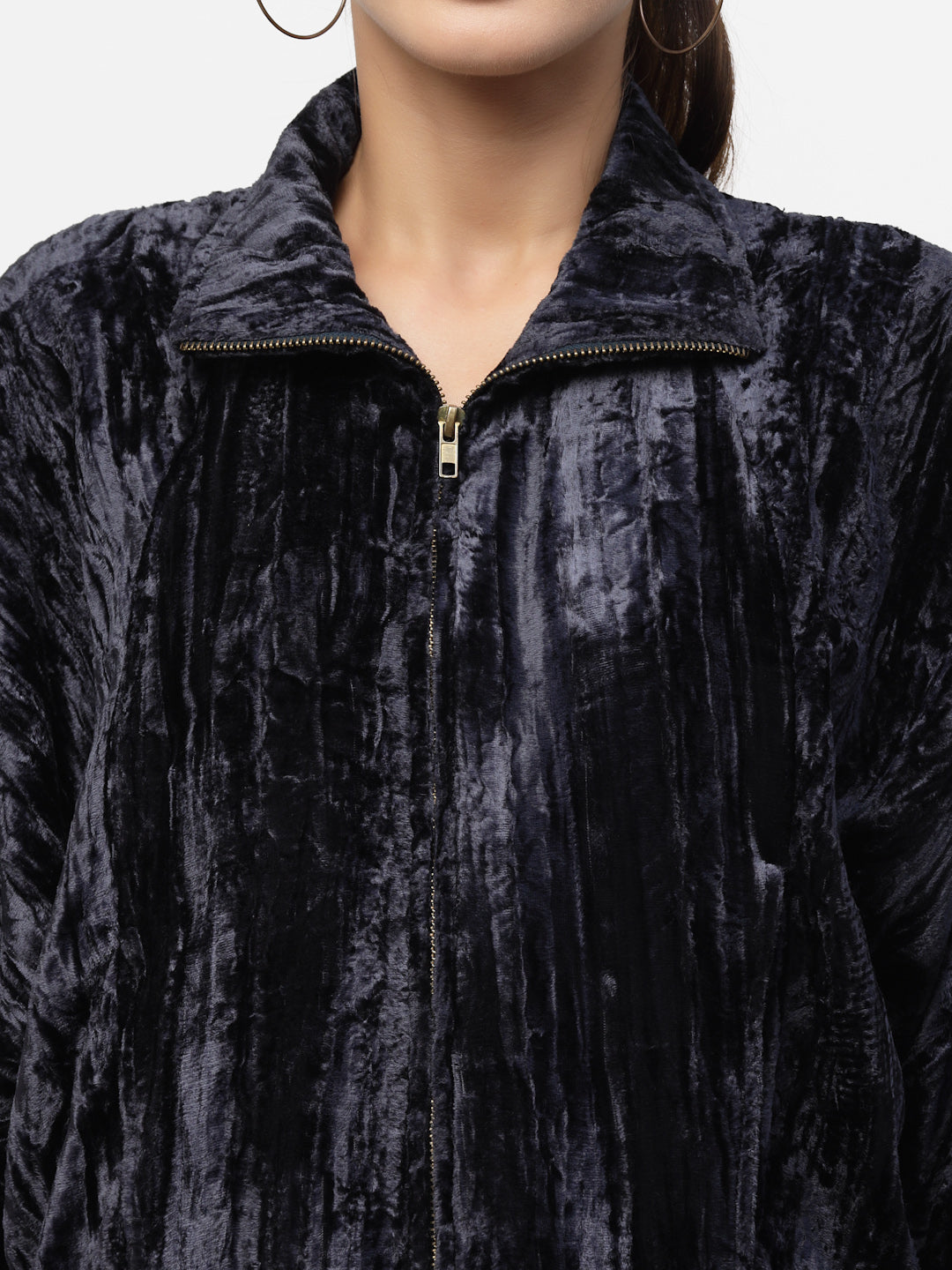 Blanc9 Blue Crushed Velvet Co-Ord Set-B9ST83