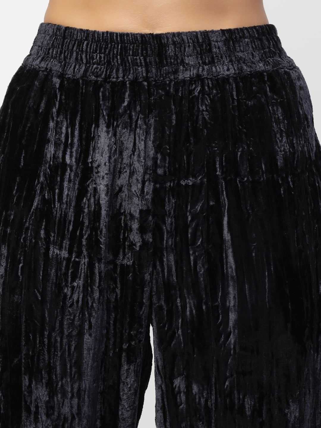 Blanc9 Blue Crushed Velvet Co-Ord Set-B9ST83