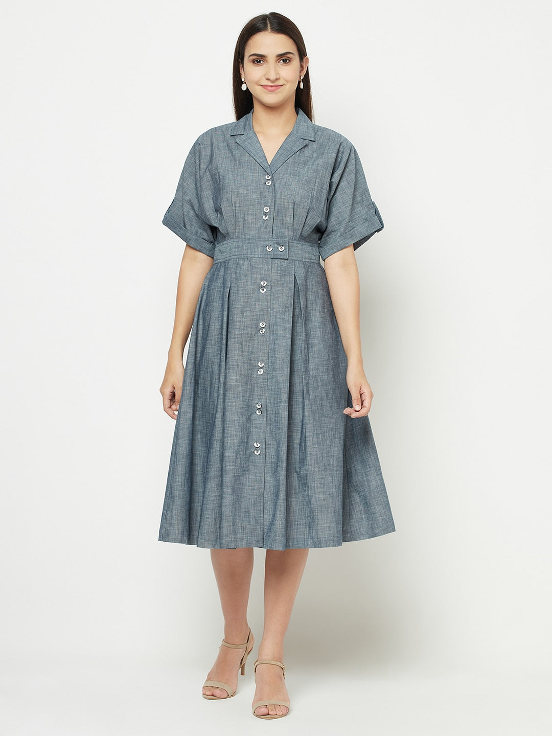 Blanc9 Blue Denim Dress-B9DR73