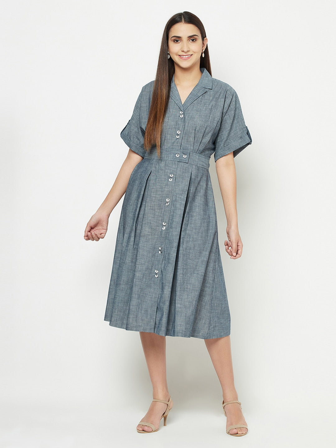 Blanc9 Blue Denim Dress-B9DR73