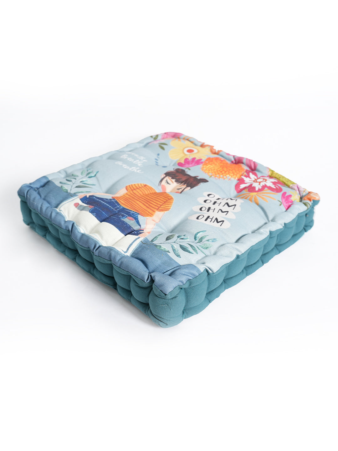 Blanc9BlueDigitallyPrintedFloorCushion