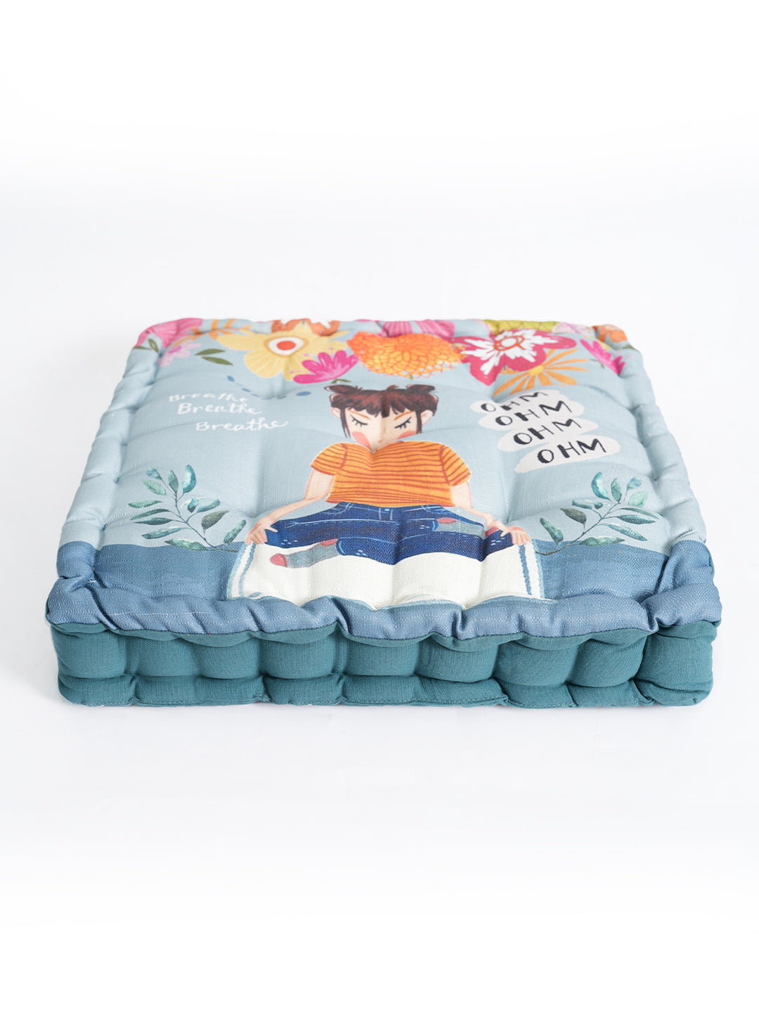 Blanc9BlueDigitallyPrintedFloorCushion
