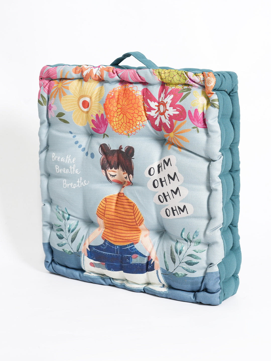 Blanc9BlueDigitallyPrintedFloorCushion