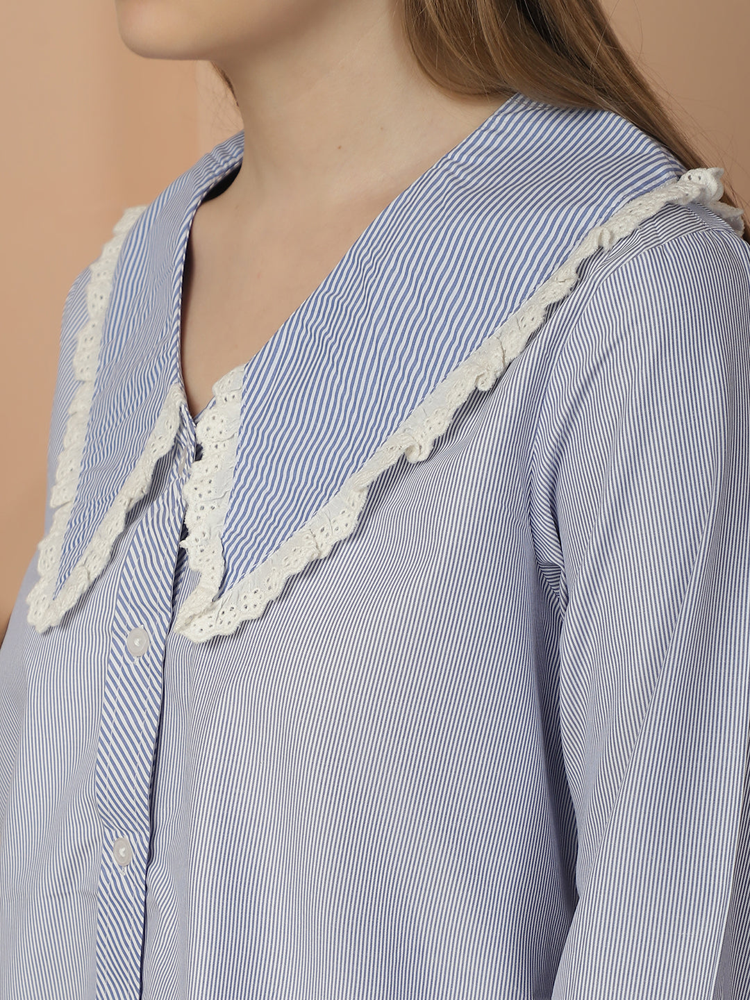 Blanc9BlueMixMatchStripesCottonPyjamaSet-B9NW61