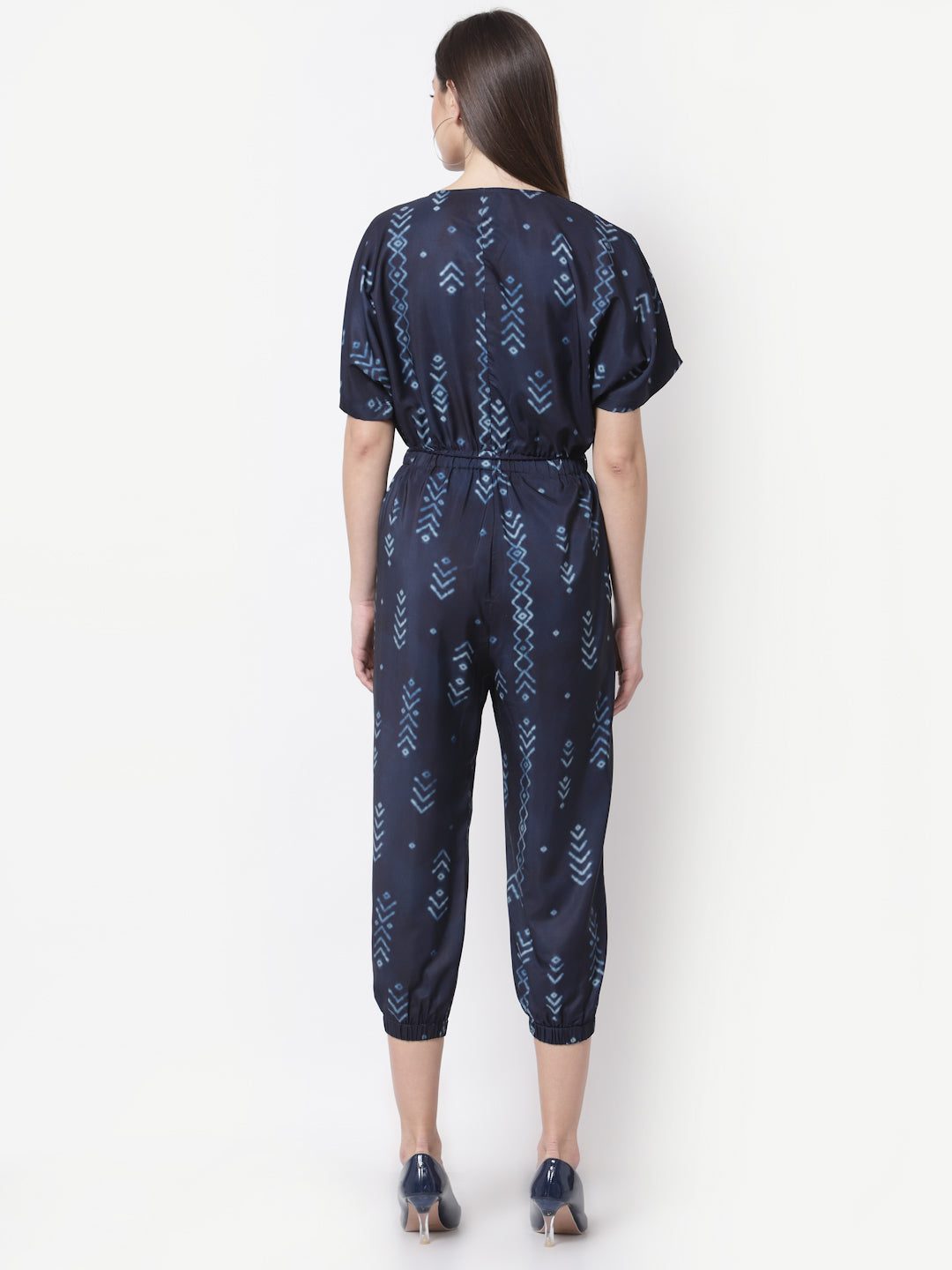 Blanc9 Blue Shibori Print Jumpsuit-B9DR89