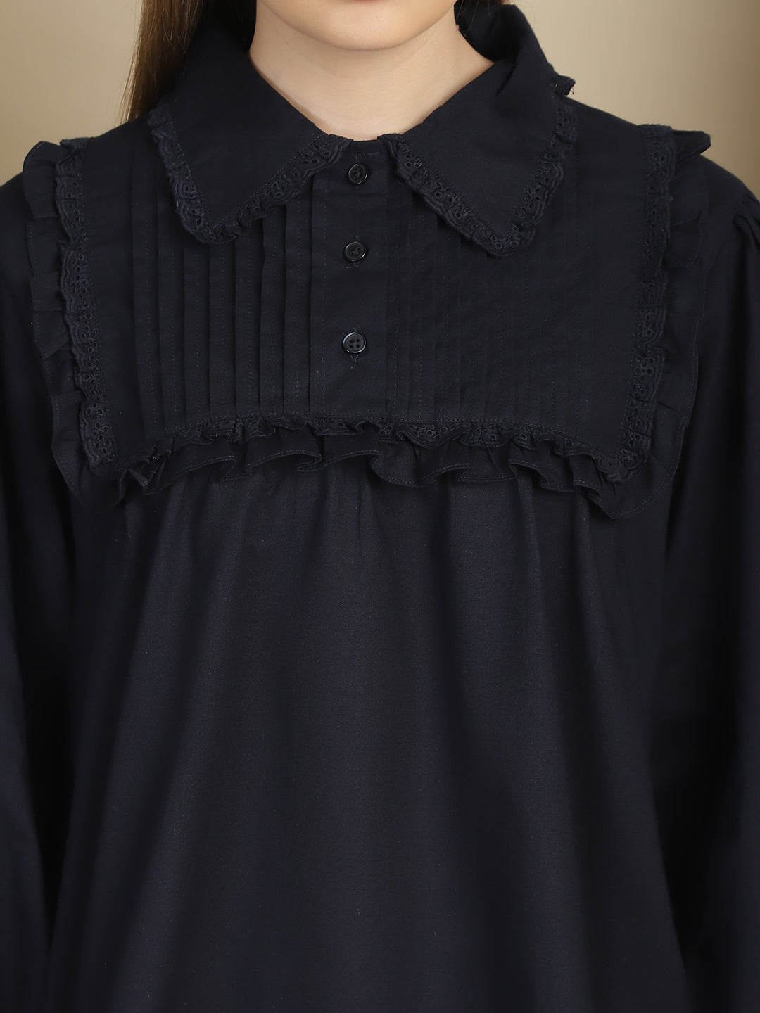 Blanc9BlueSolidWithChecksCottonPyjamaSet-1