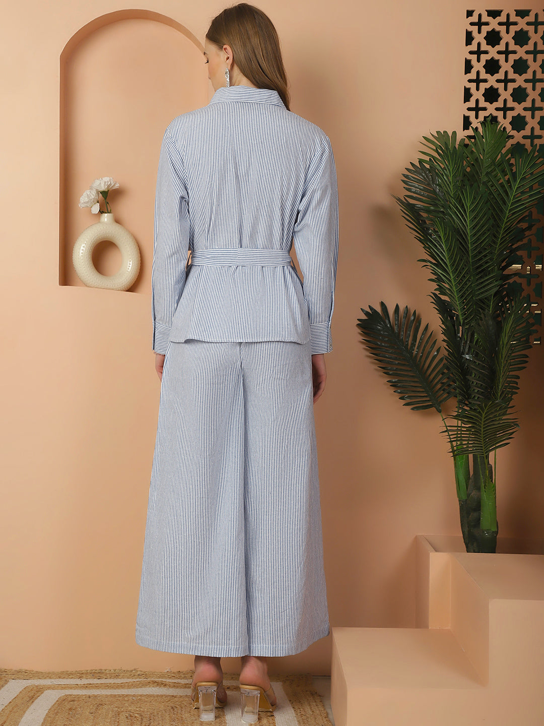 Blanc9BlueStripePrintLoungeWear-B9ST135-