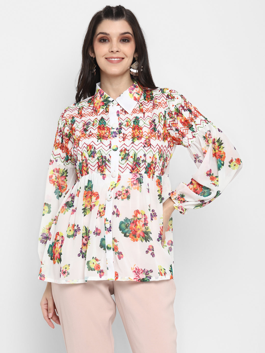 Blanc9 Bright Floral Top-B9TP65