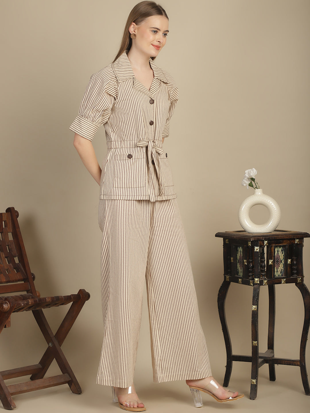 Blanc9Brown_BeigeStriperShacket_Trouse
