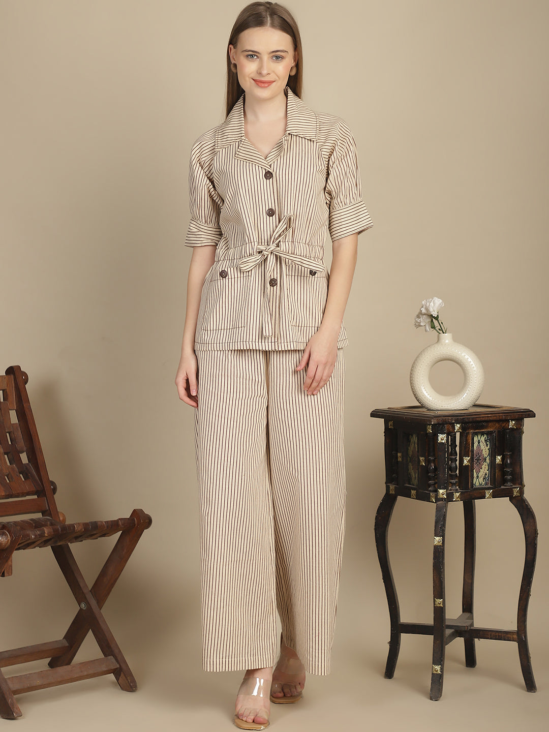 Blanc9Brown_BeigeStriperShacket_Trouser