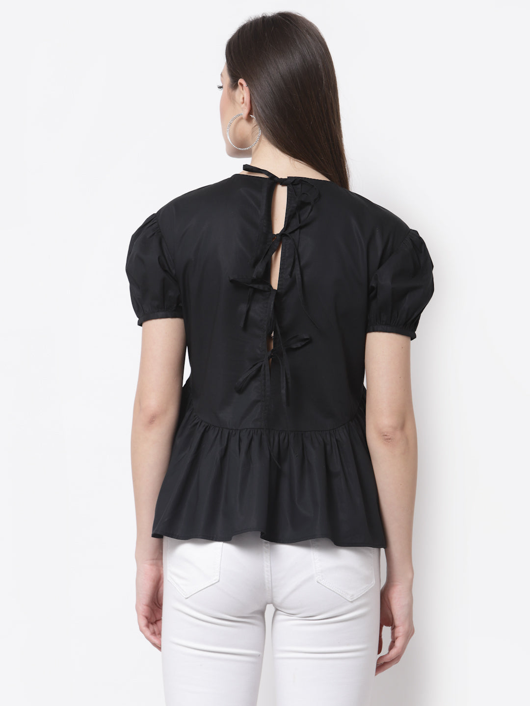 Blanc9 Detachable Collar Black Top-B9TP69