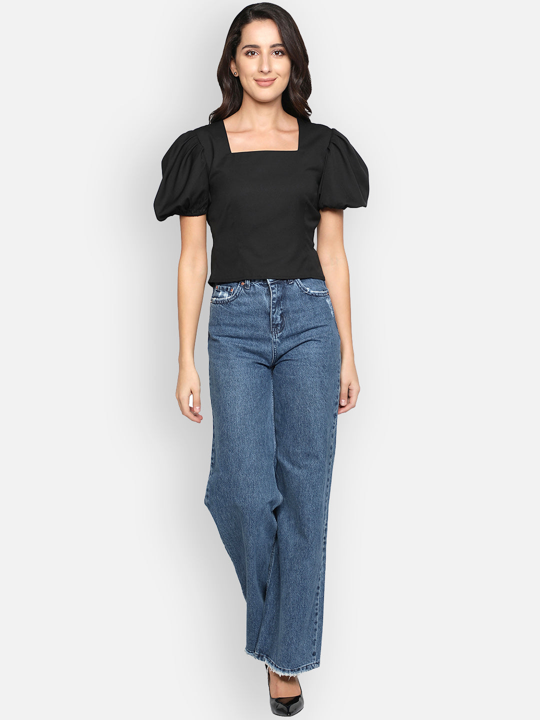 Blanc9 Fitted Square Neckline Top-B9TP77