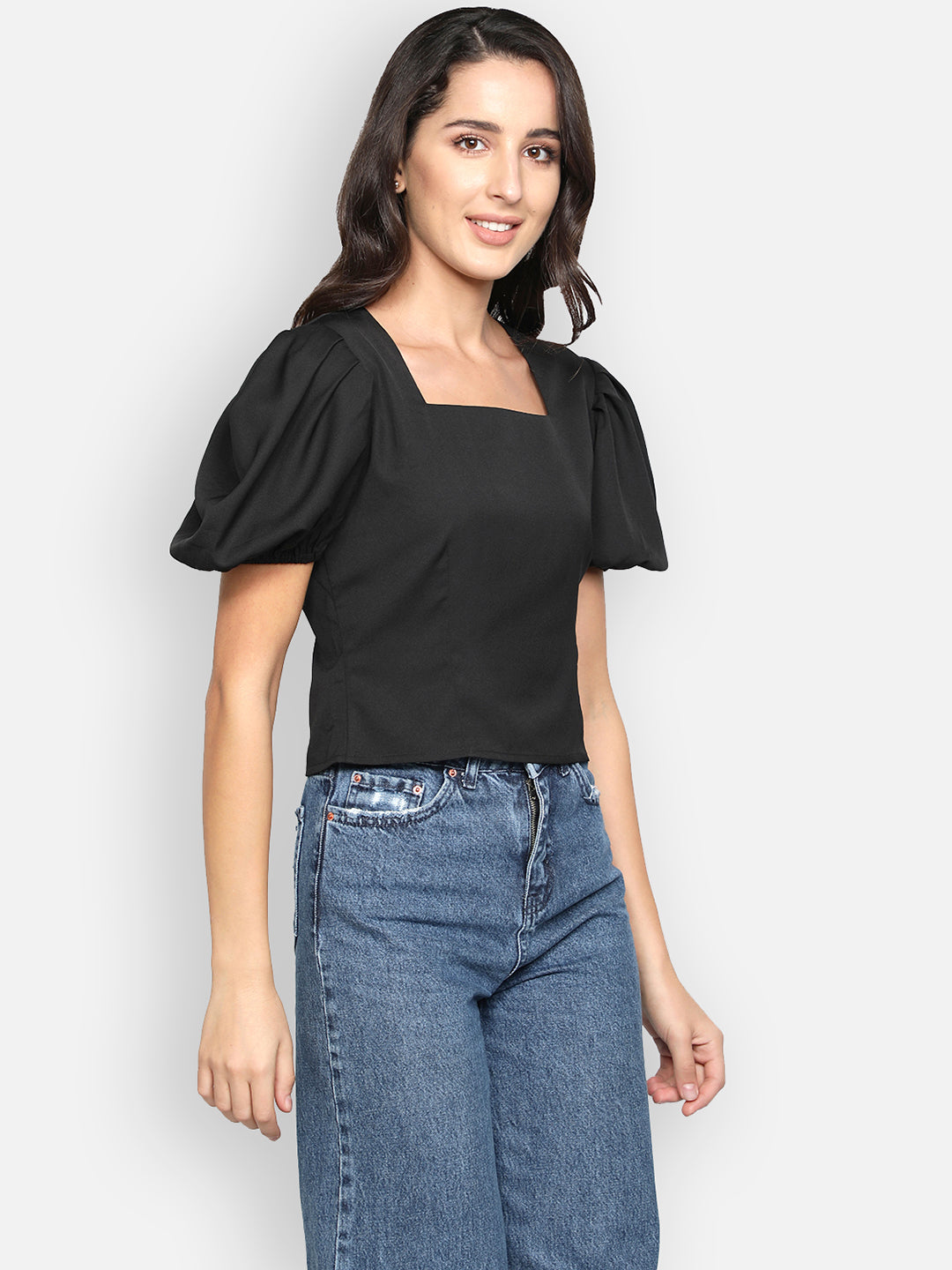 Blanc9 Fitted Square Neckline Top-B9TP77