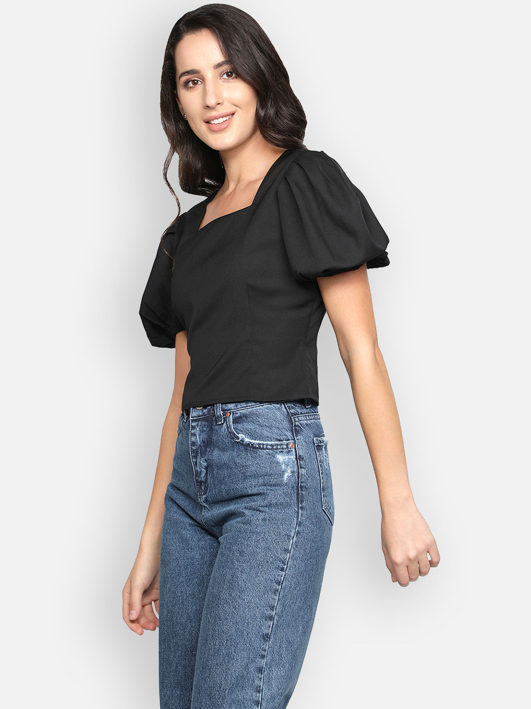 Blanc9 Fitted Square Neckline Top-B9TP77