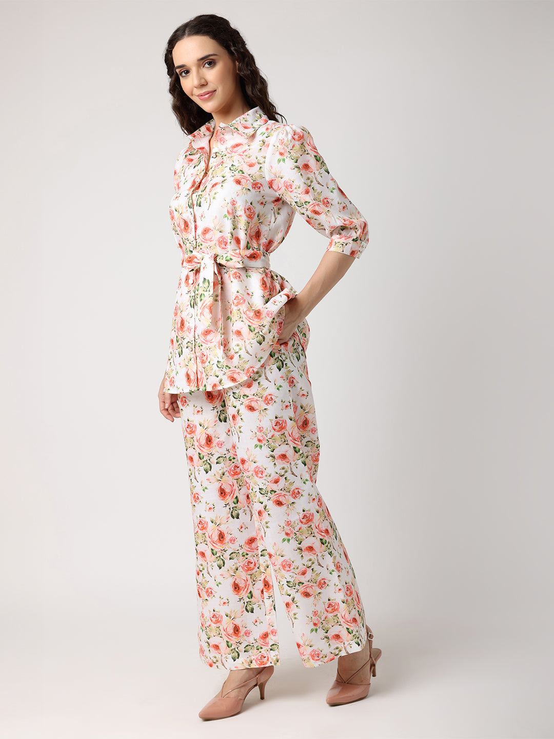 Blanc9FloralCo-OrdSetwithBelt