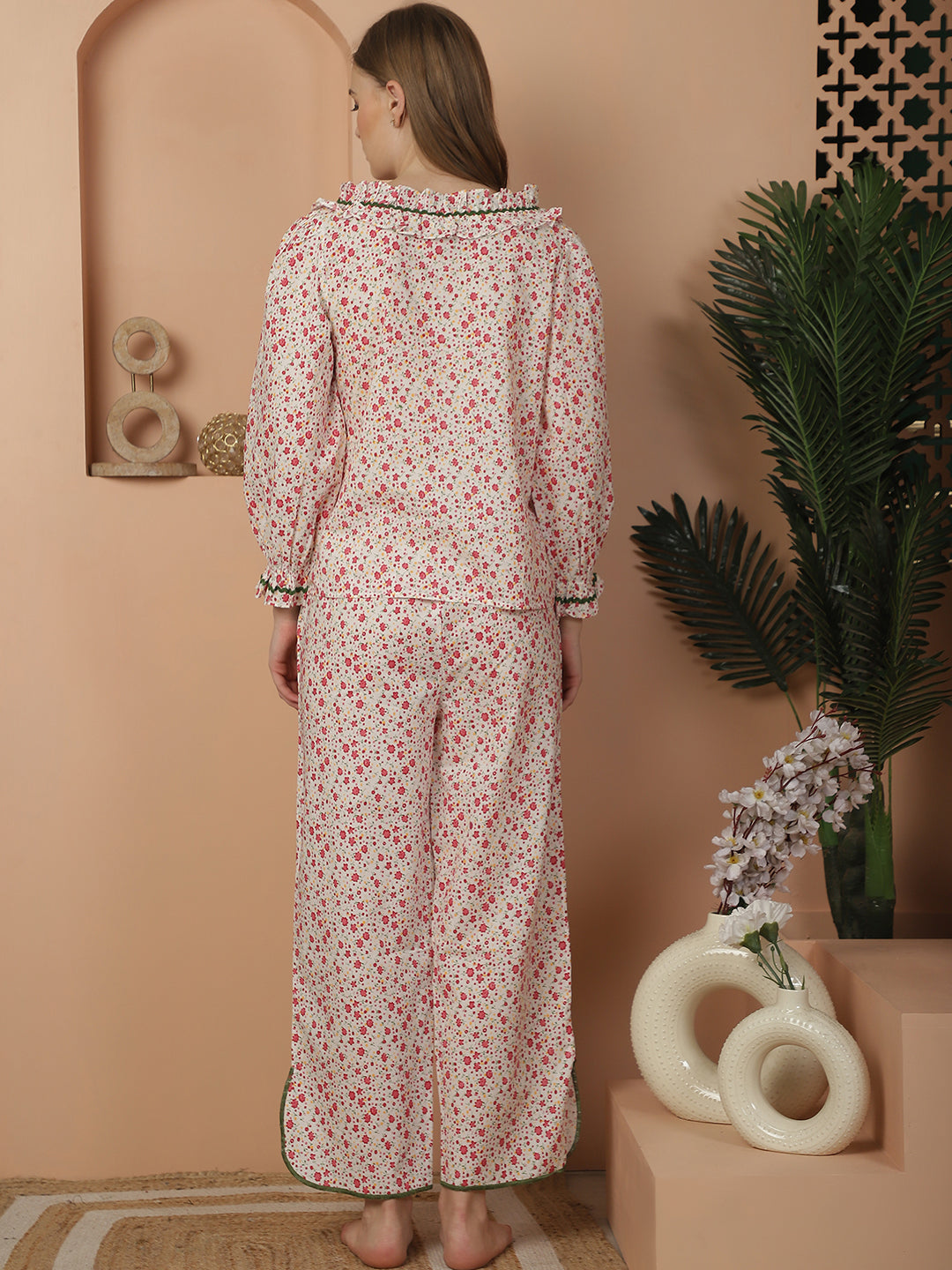 Blanc9FloralCottonNightPyjamaSet-B9NW65