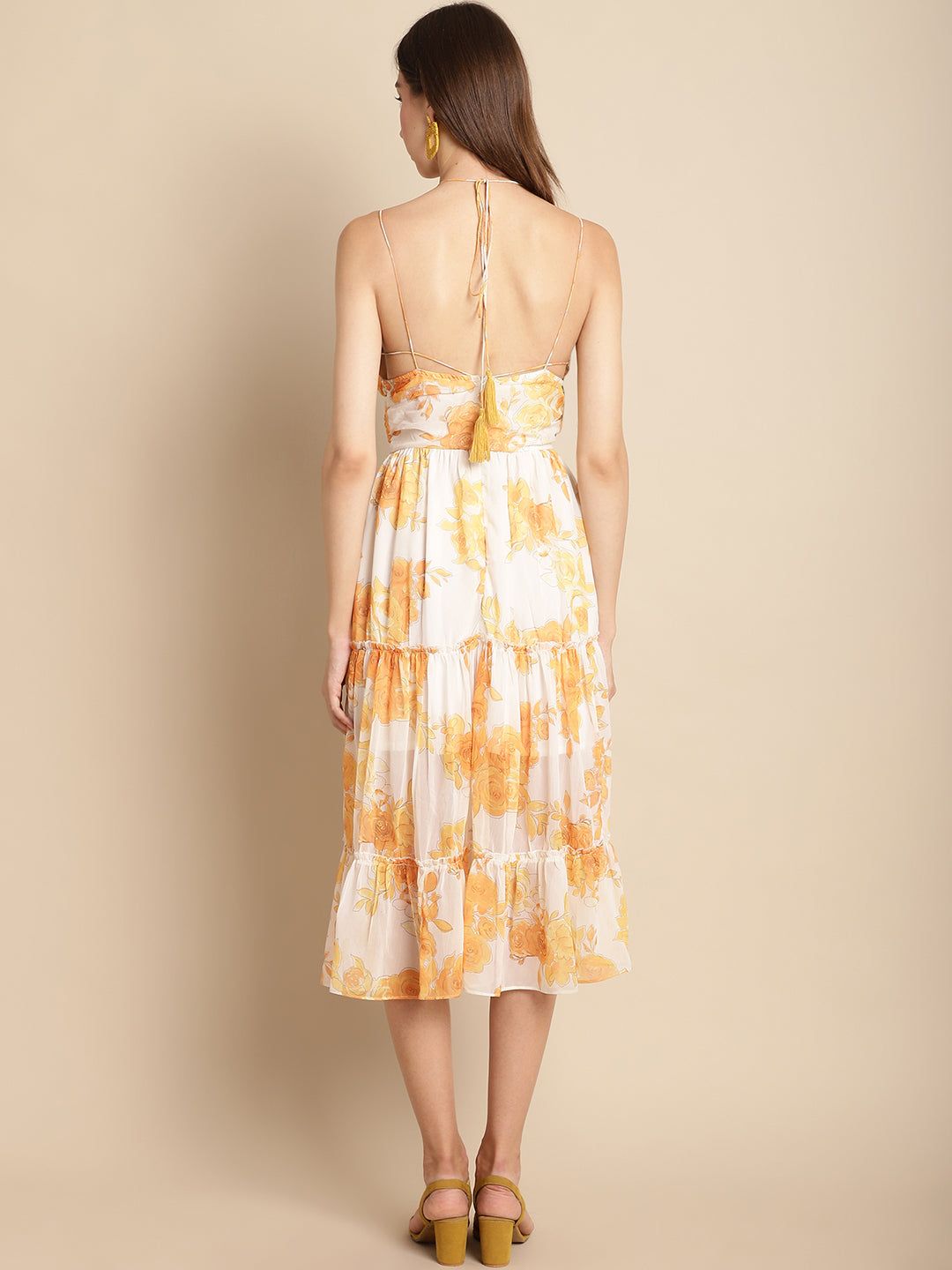 Blanc9 Floral Printed Chiffon Dress