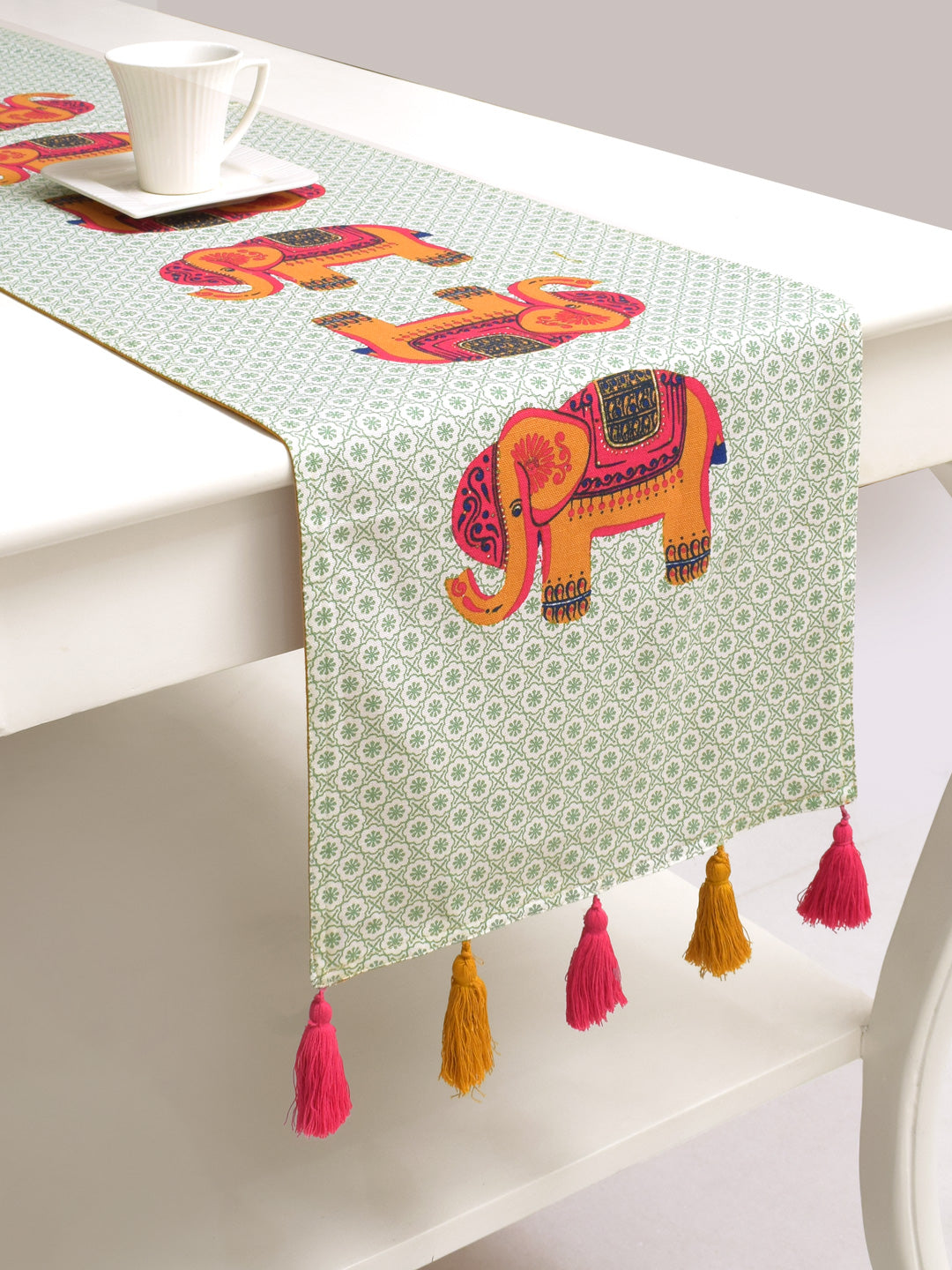 Blanc9 Gaja Cotton Printed Table Runner-B9TR35