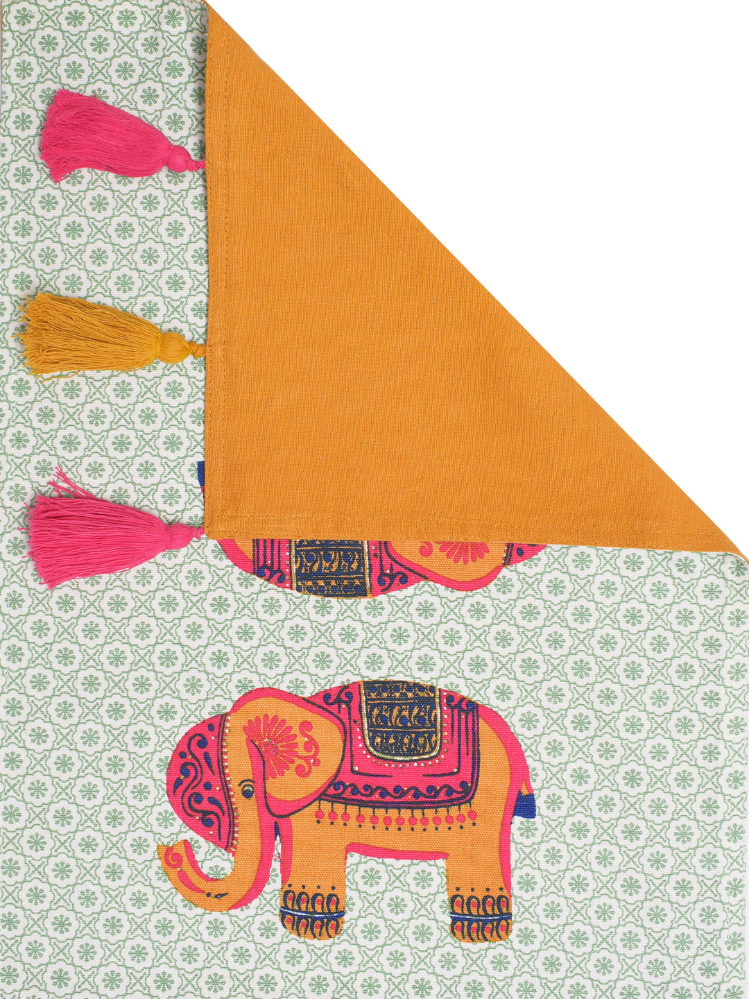 Blanc9 Gaja Cotton Printed Table Runner-B9TR35
