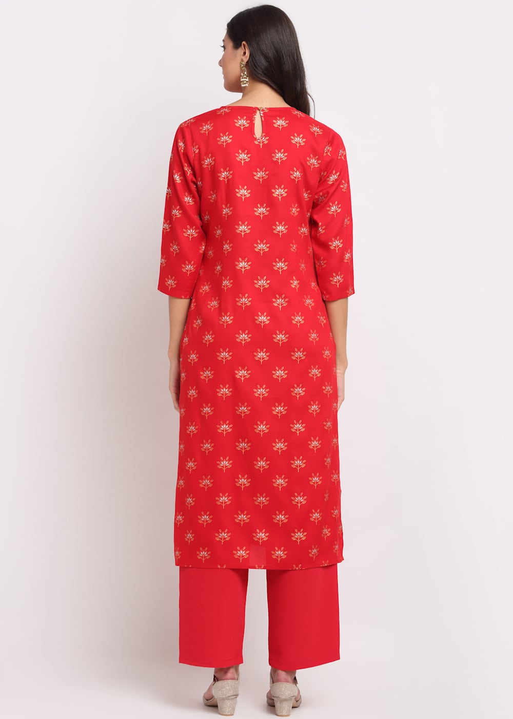 Blanc9 Geo-Floral Tassel Kurti-B9FV10R