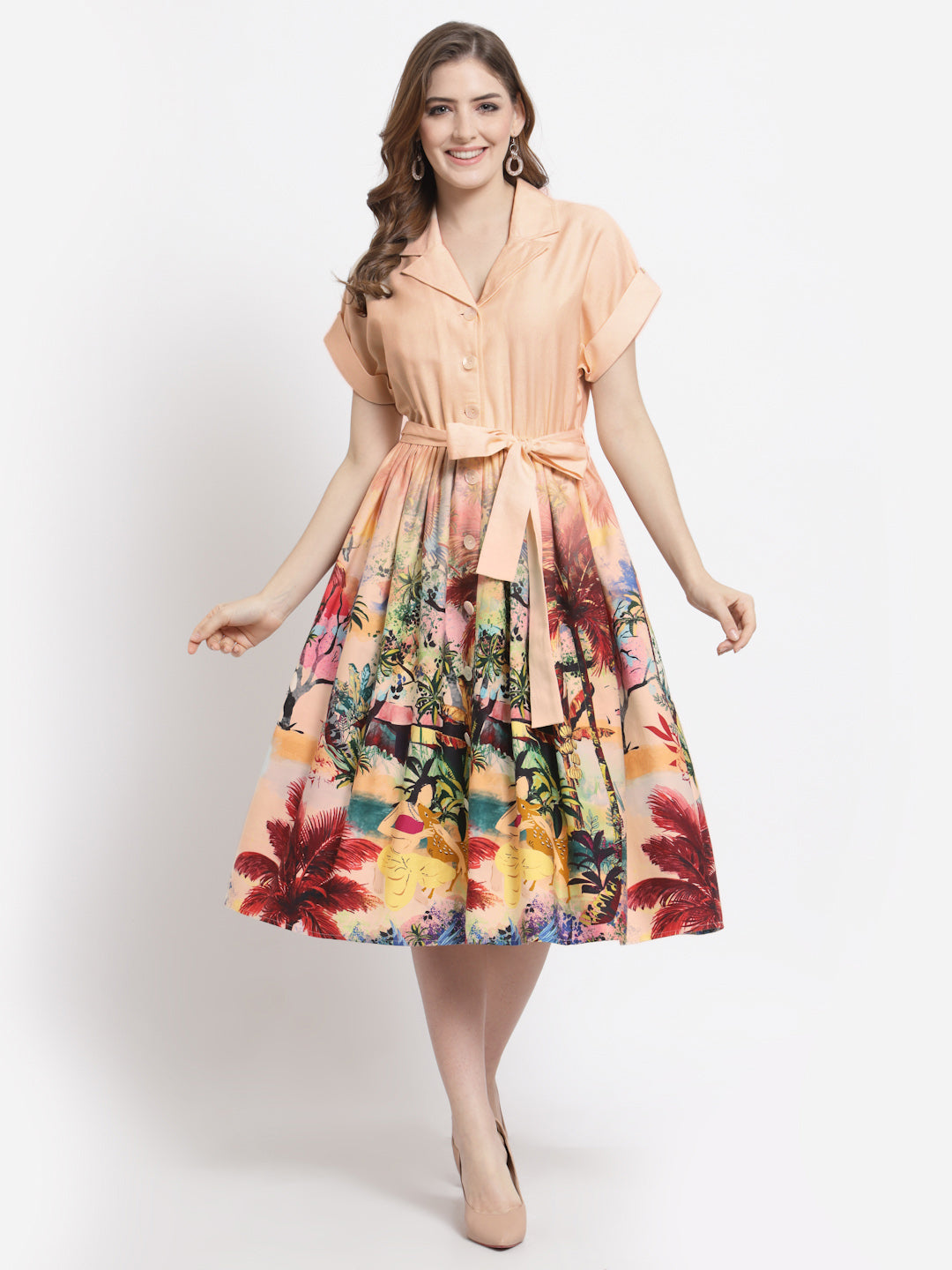 Blanc9 Graded Print Dress-B9DR107