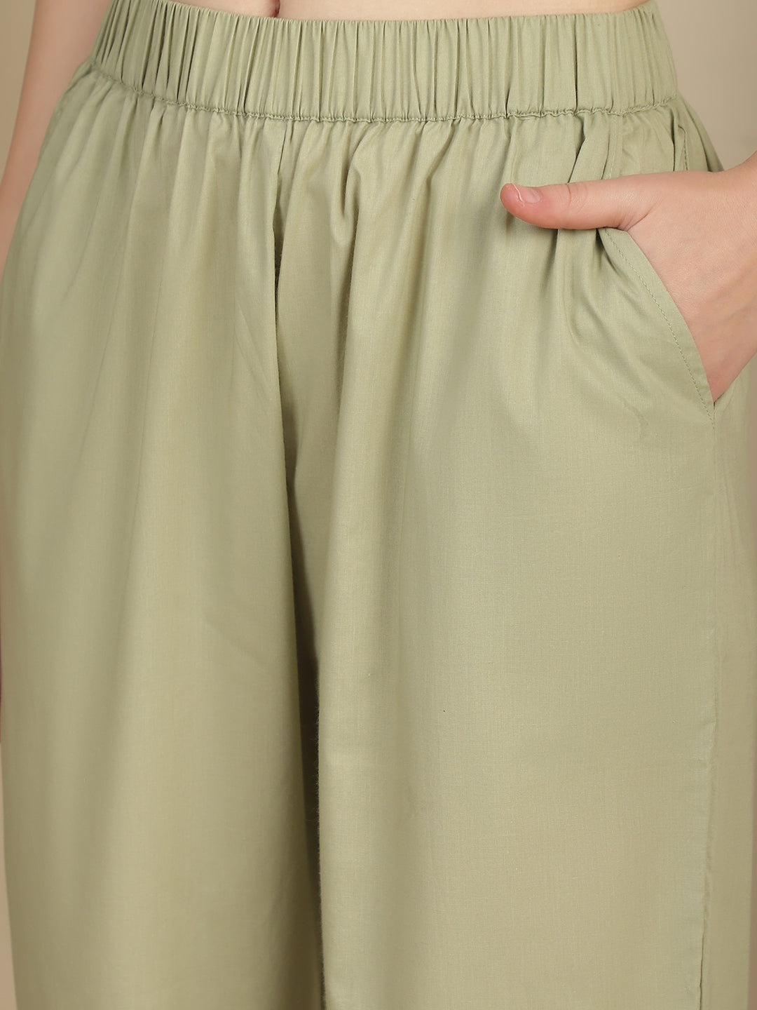 Blanc9GreenWithlightgreenLaceCottonPyjamaNightSuit-B9NW33GN