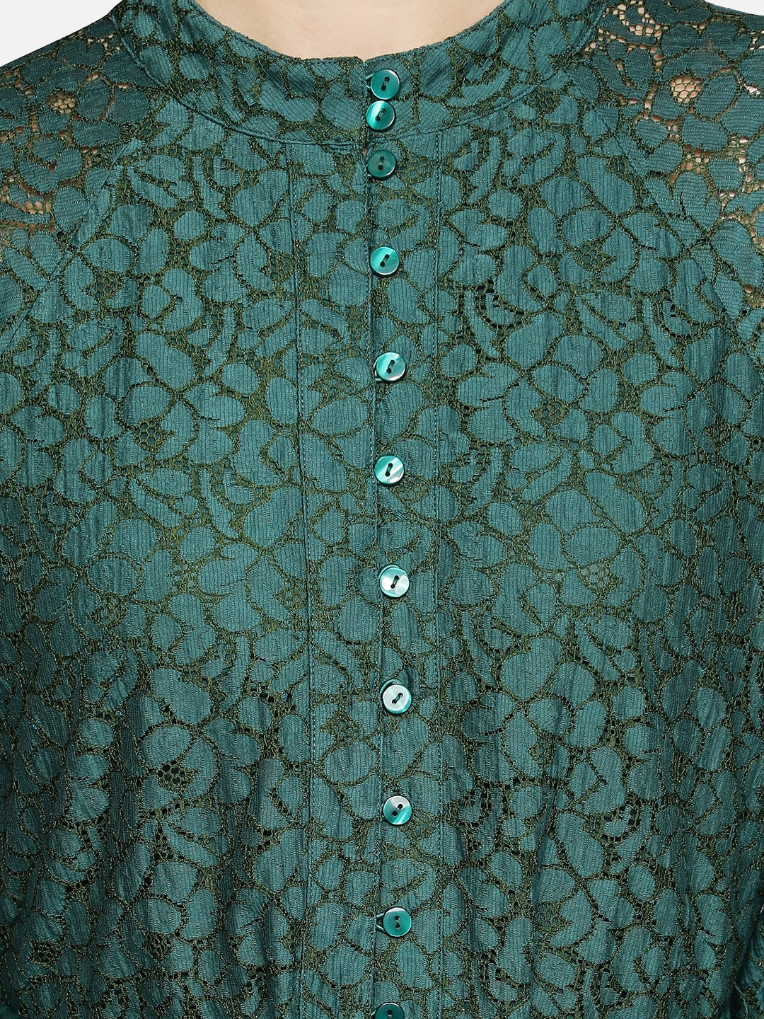 Blanc9 Green Laced Dress