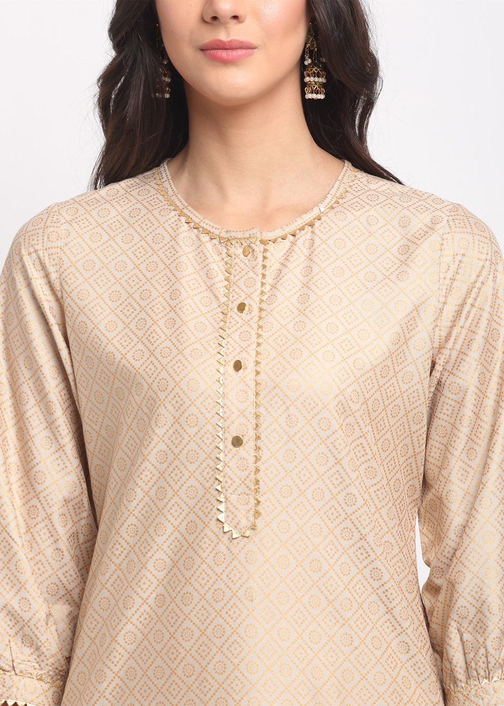Grid Foil Kurti
