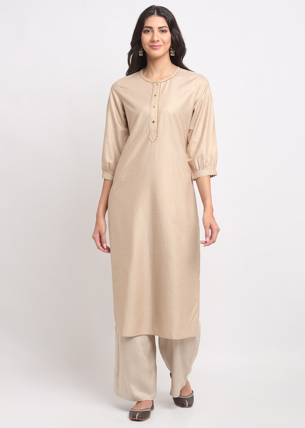 Blanc9 Grid Foil Kurti-B9FV01B